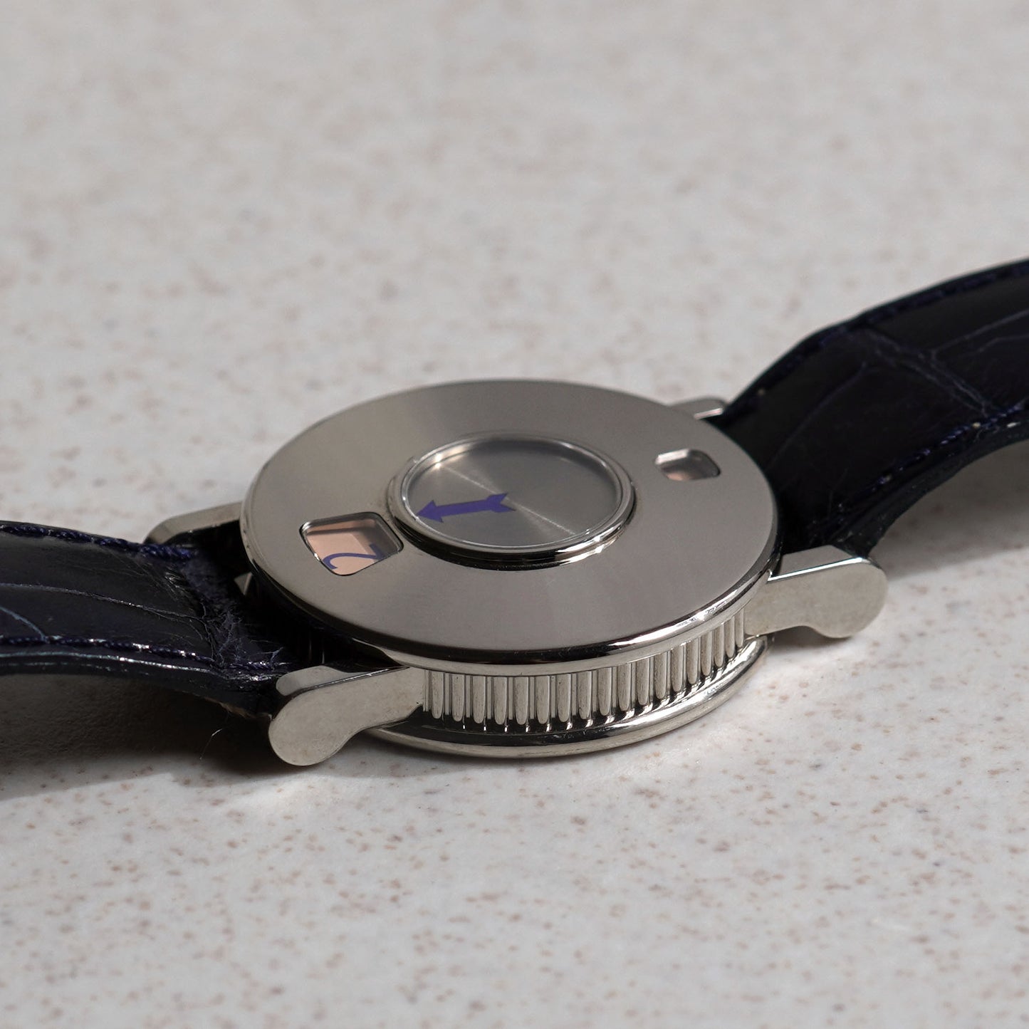 Vincent Calabrese Goldpfeil Seven Masters Jump Hour, Ref. GPVC, White Gold