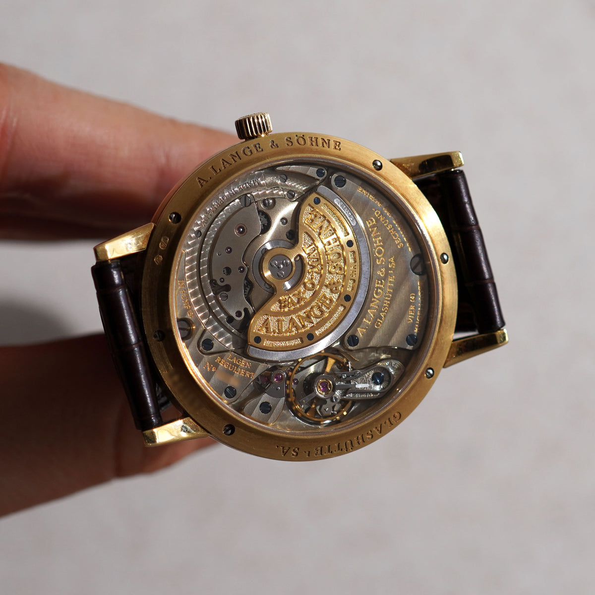 A. Lange & Sohne Sax-O-Mat,  Ref. 301.021, Yellow Gold