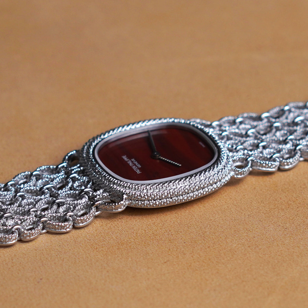 Patek Philippe Lady's Ellipse Bracelet Watch, Jasper stone dial, Ref. 4285/1, White Gold