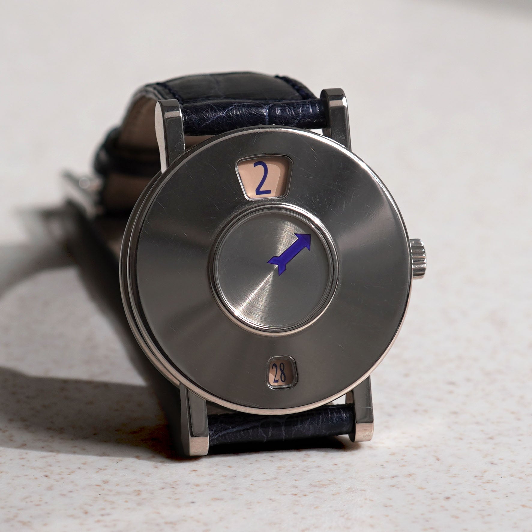 Vincent Calabrese Goldpfeil Seven Masters Jump Hour, Ref. GPVC, White Gold