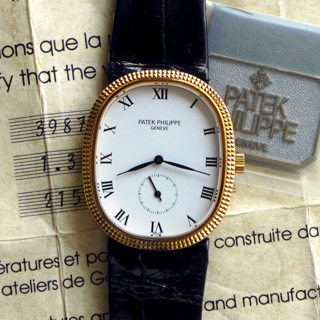Patek Philippe Ellipse Hobnail Bezel, Ref. 3987, Yellow Gold