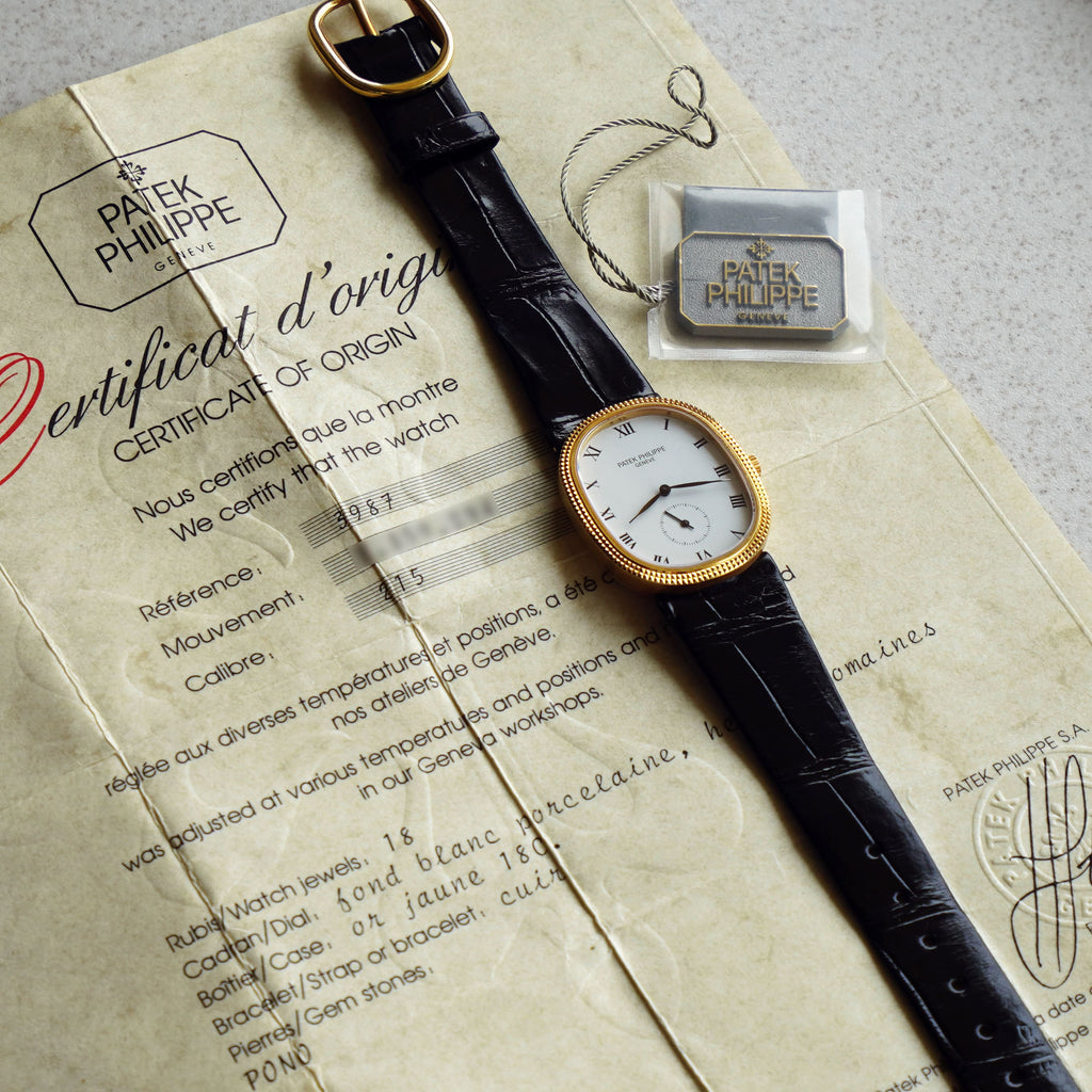 Patek Philippe Ellipse Hobnail Bezel, Ref. 3987, Yellow Gold