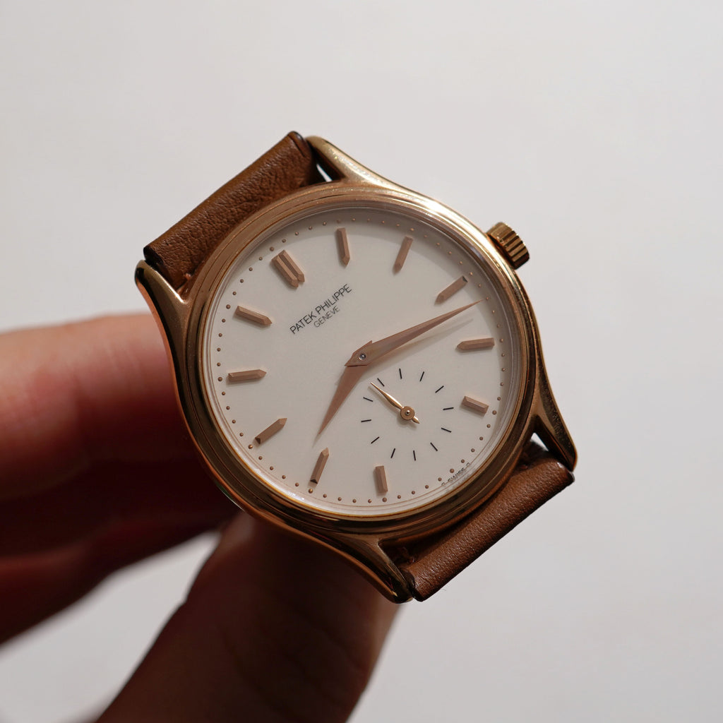 Patek Philippe Calatrava, Glazed "enamel dial", Ref. 3923R, Rose Gold