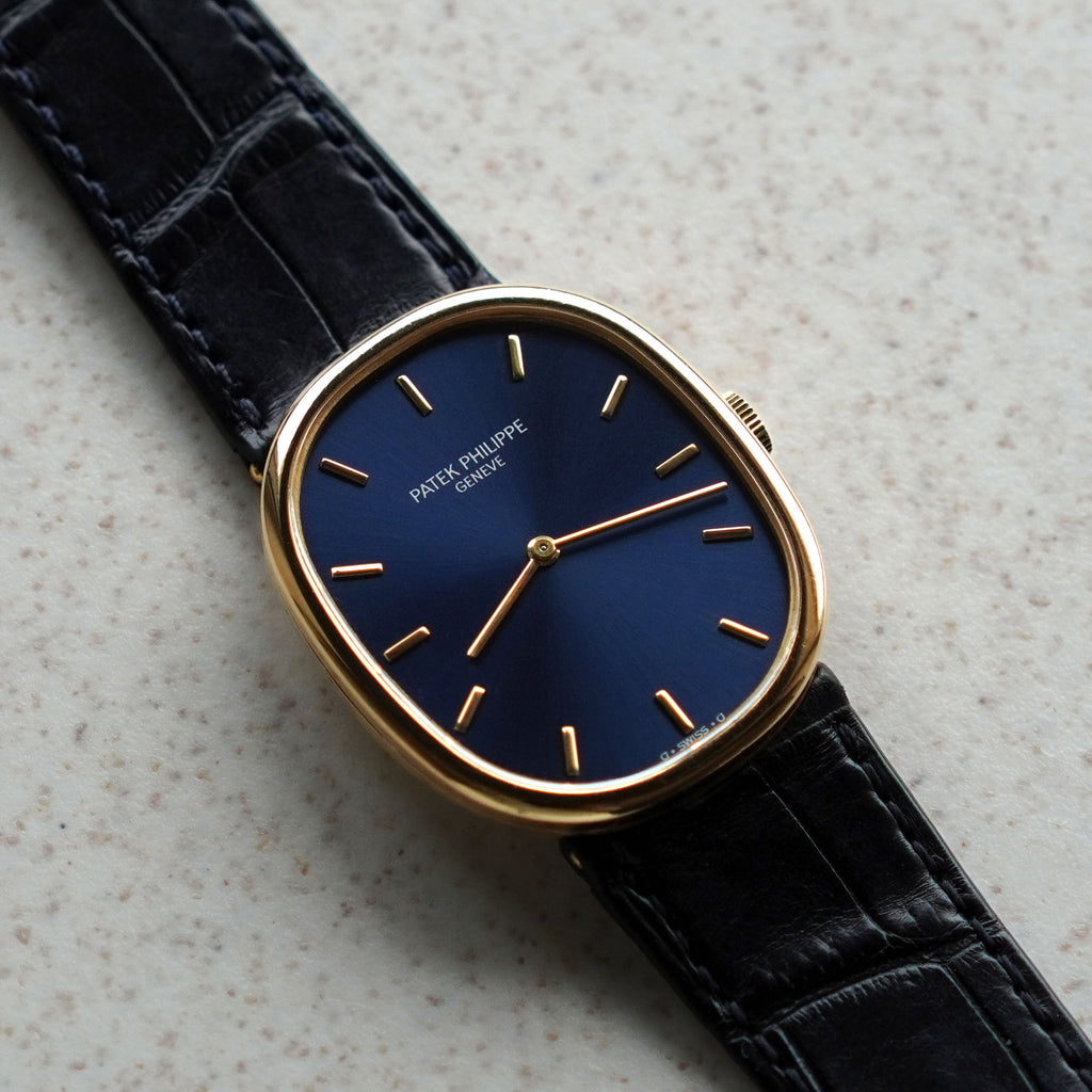 Patek Philippe Ellipse Blue Sigma Dial, Ref. 3848, Yellow Gold