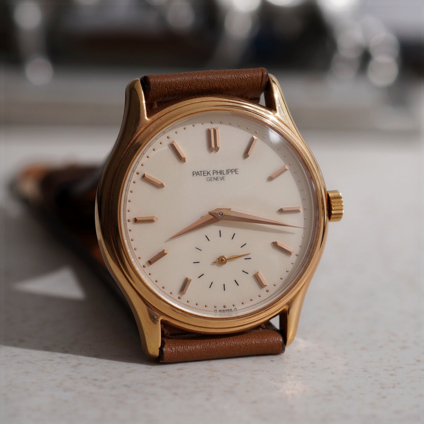 Patek Philippe Calatrava, Glazed "enamel dial", Ref. 3923R, Rose Gold