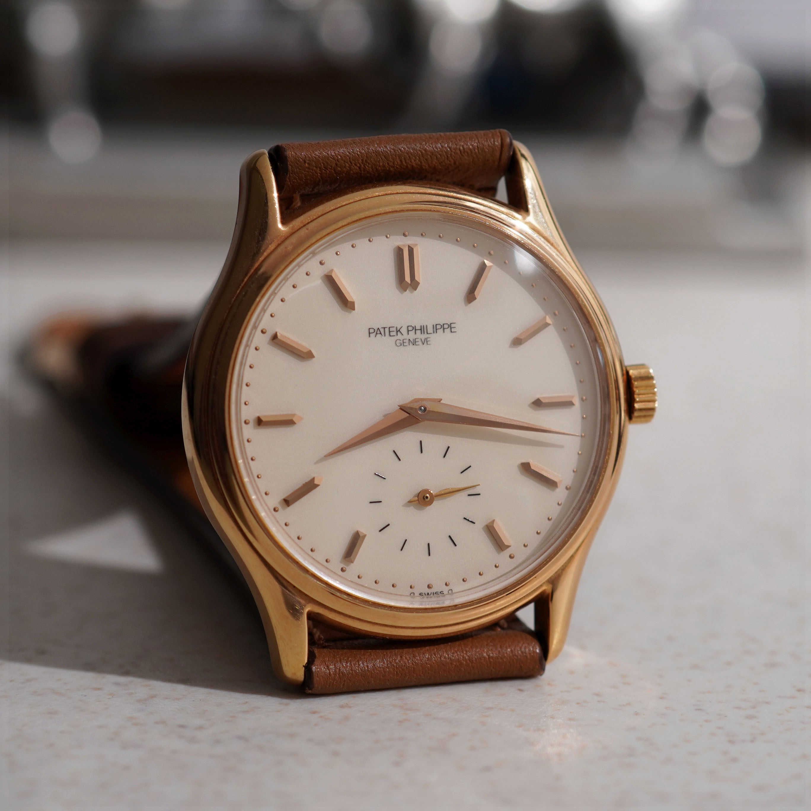 Patek Philippe Calatrava, Glazed "enamel dial", Ref. 3923R, Rose Gold