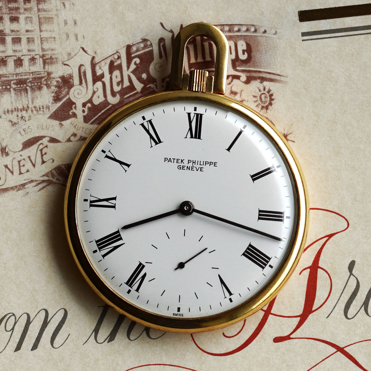 Patek Philippe Open-face Pocket Watch, Ref. 866, Yellow Gold