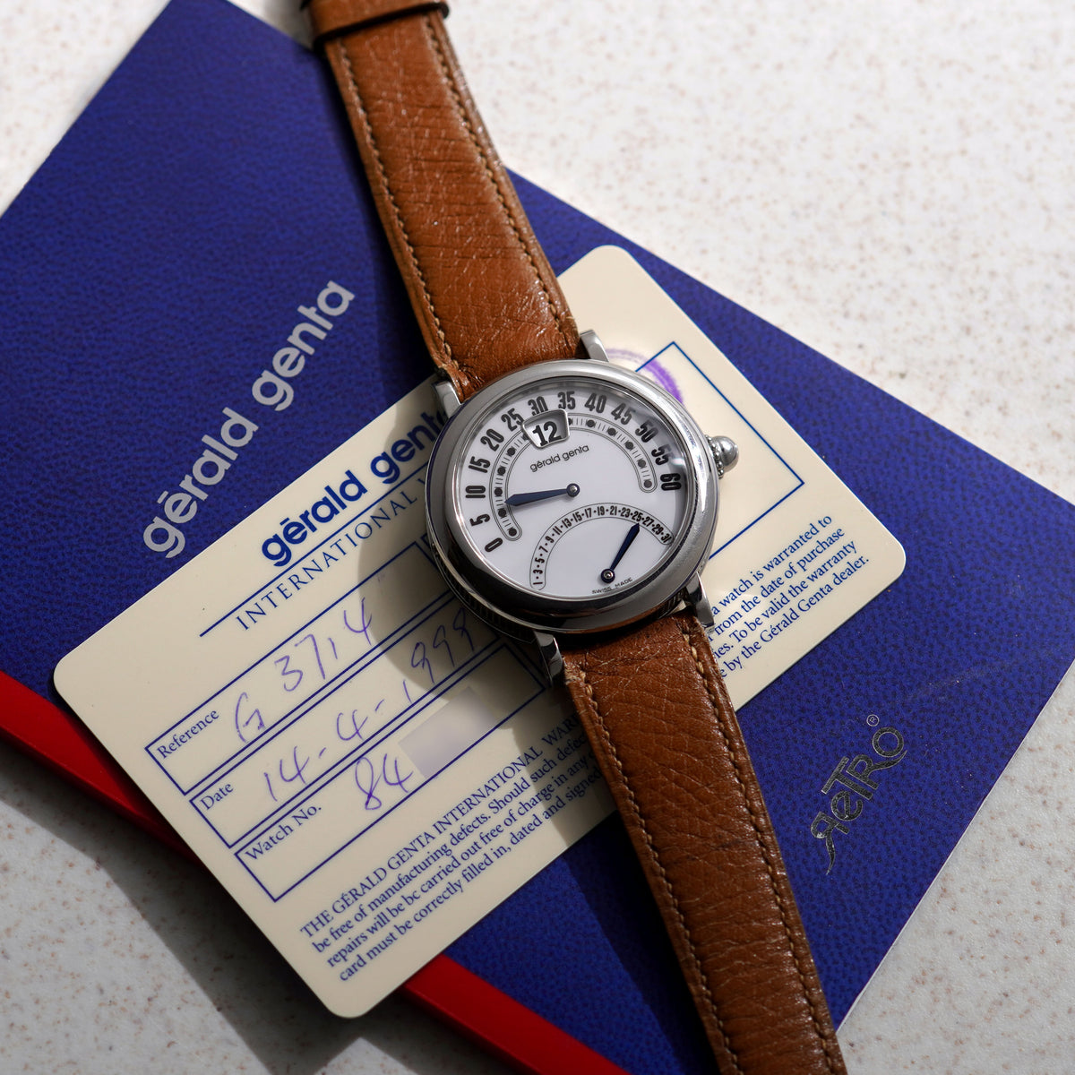 Gerald Genta Retro Classic Jumping Hour Bi‑Retrograde, Ref. G.3714, Steel