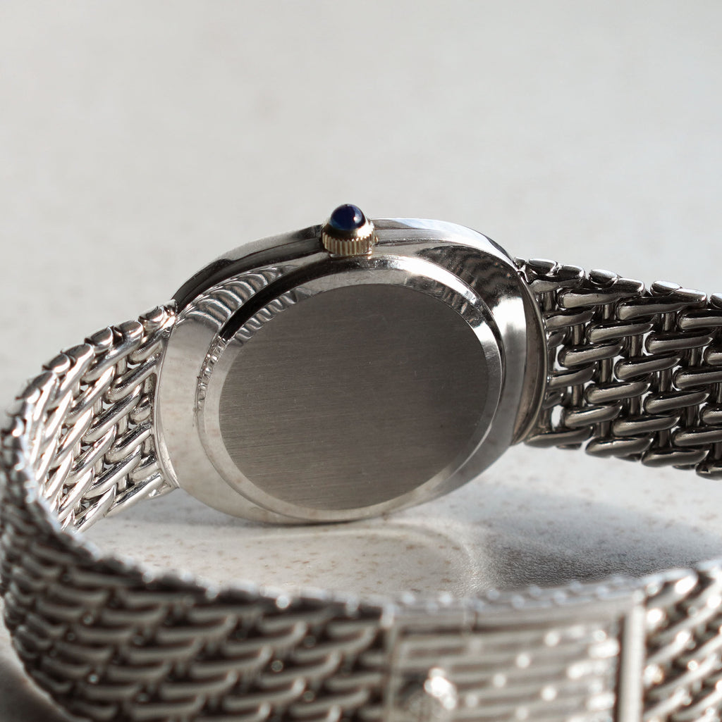 Patek Philippe Ellipse Bracelet Watch, Blue Sigma Dial, Diamond bezel, Ref. 3849/1, White Gold