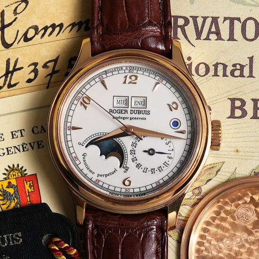 Roger Dubuis H37 Hommage Perpetual Calendar with Moonphase and Leap Year Indication, Rose Gold