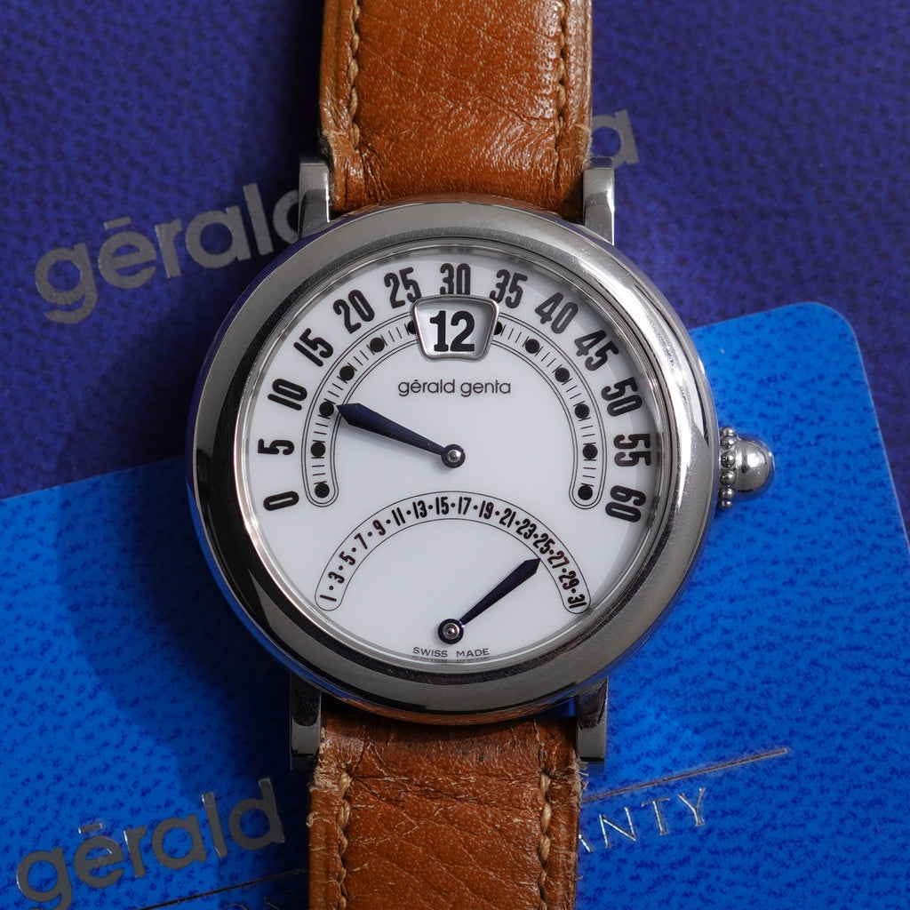 Gerald Genta Retro Classic Jumping Hour Bi‑Retrograde, Ref. G.3714, Steel