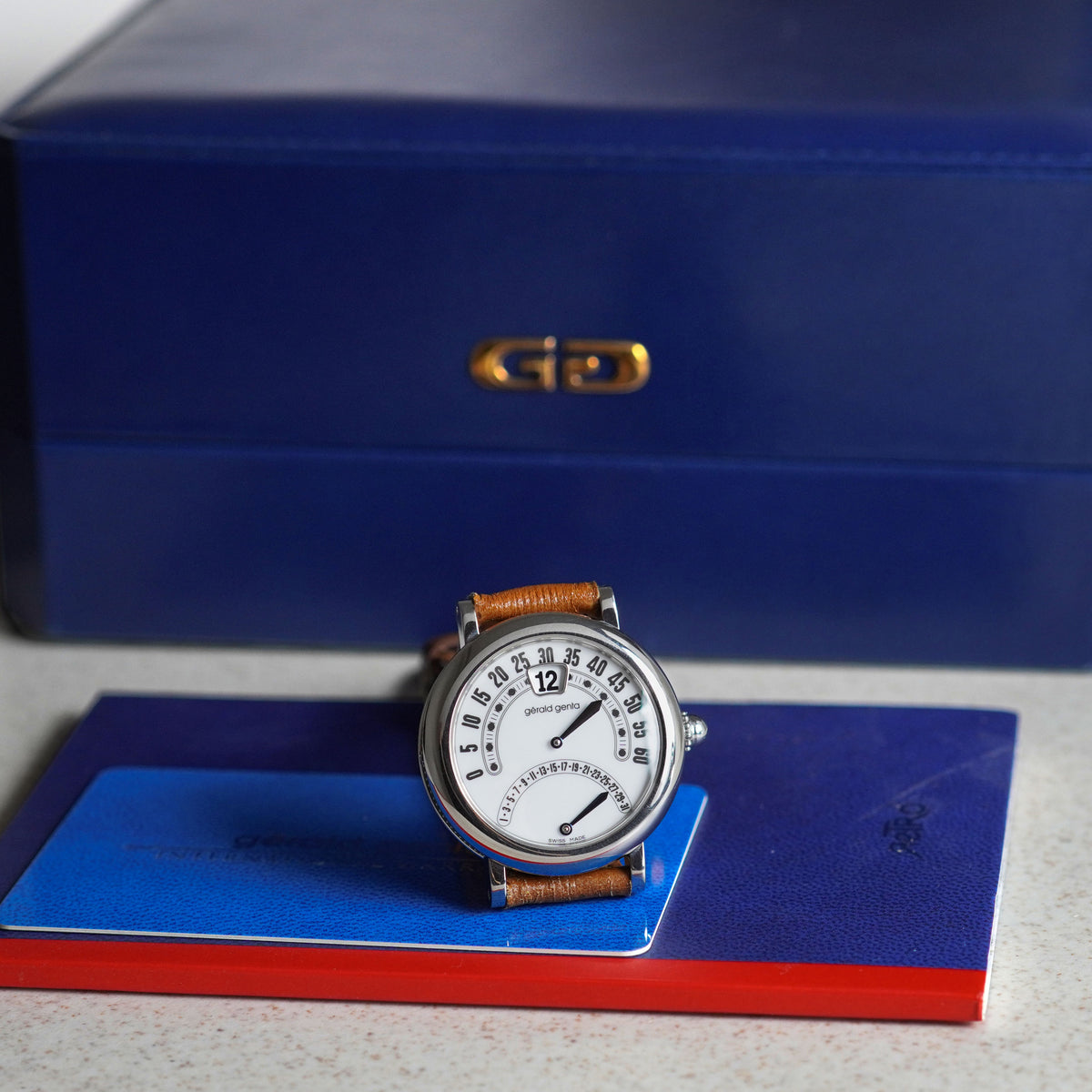 Gerald Genta Retro Classic Jumping Hour Bi‑Retrograde, Ref. G.3714, Steel