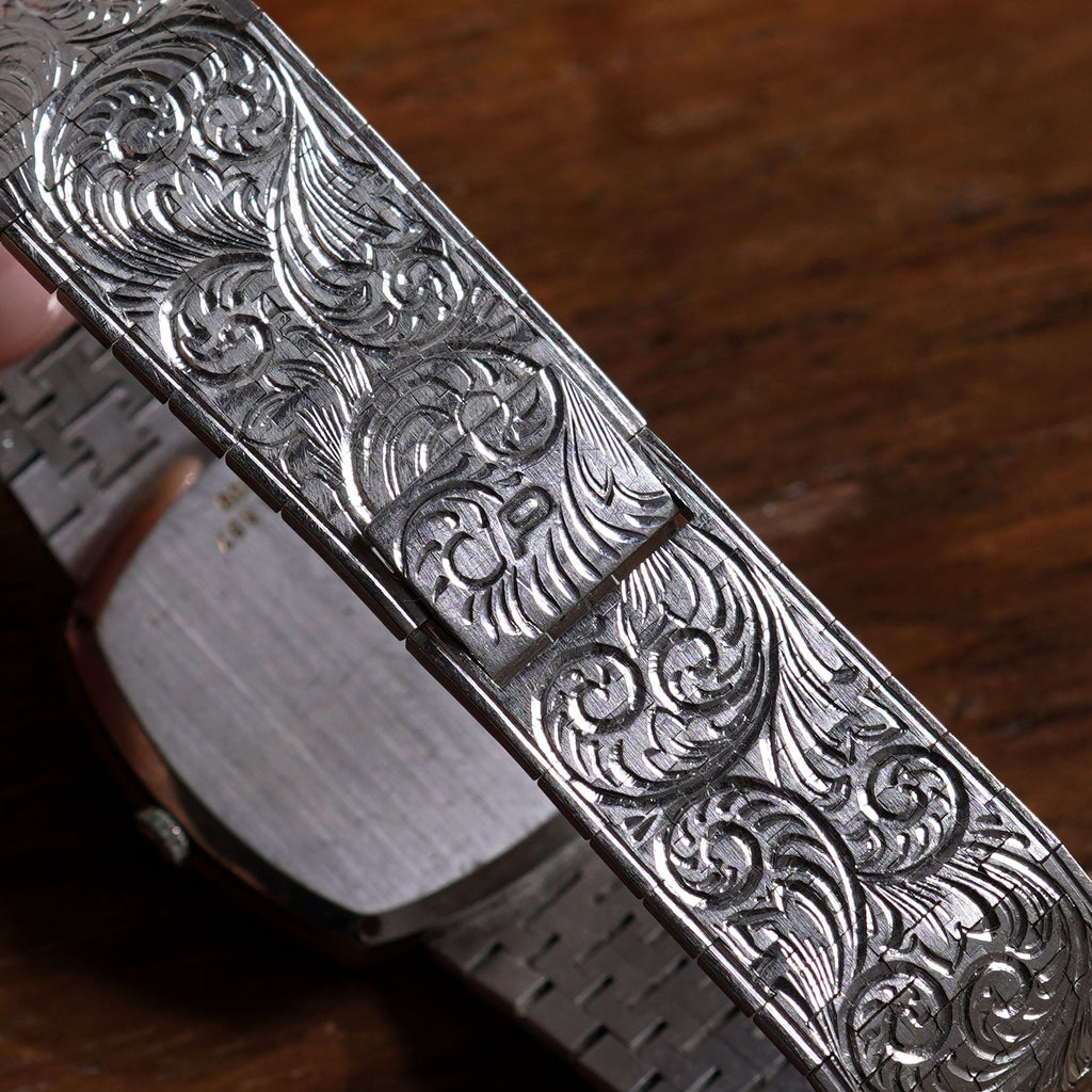 Piaget Rare Dual Time Integrated Bracelet Watch, Ref. 612401 A57, White Gold