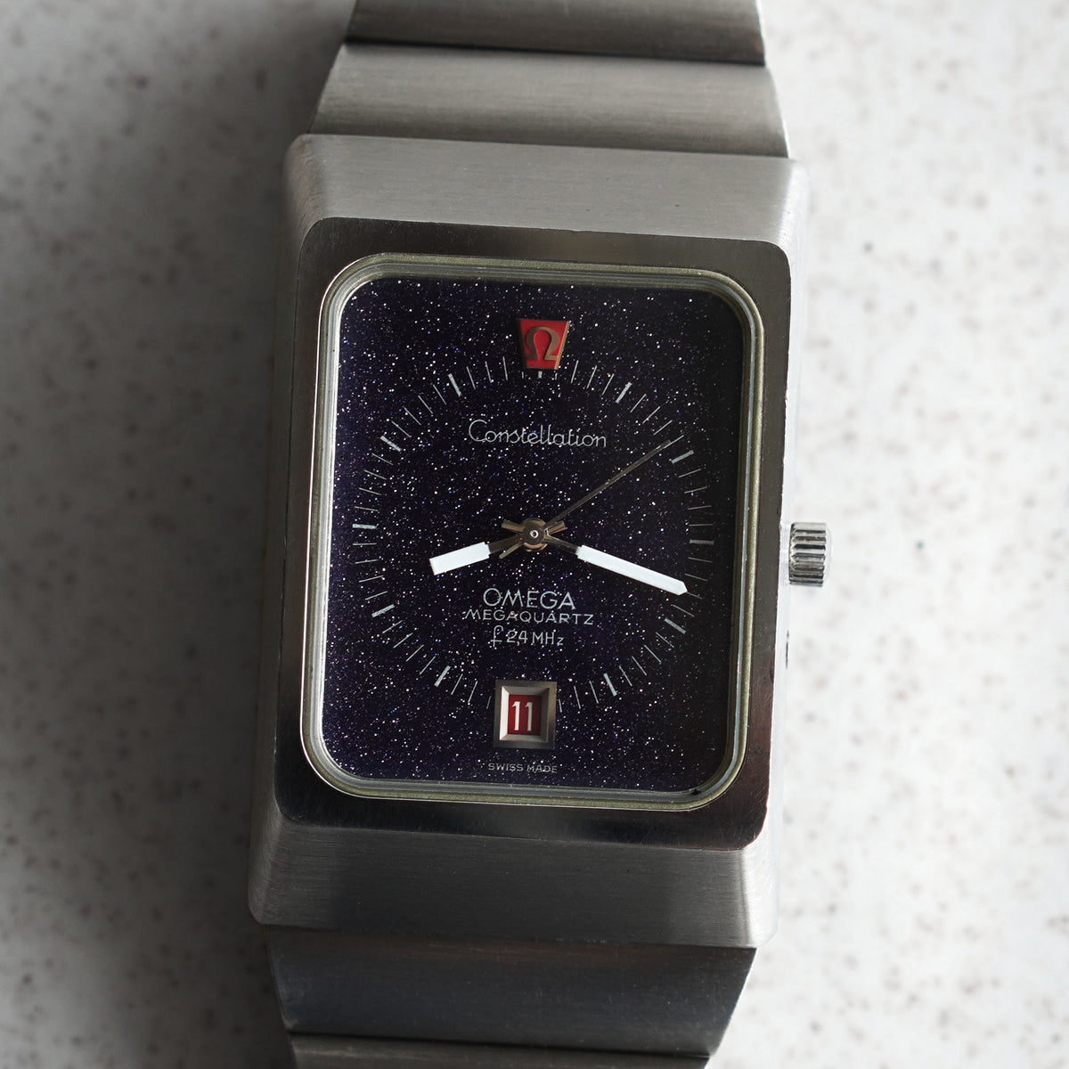 Omega Steel Constellation Megaquartz Stardust, Ref. ST 396.0806, Steel