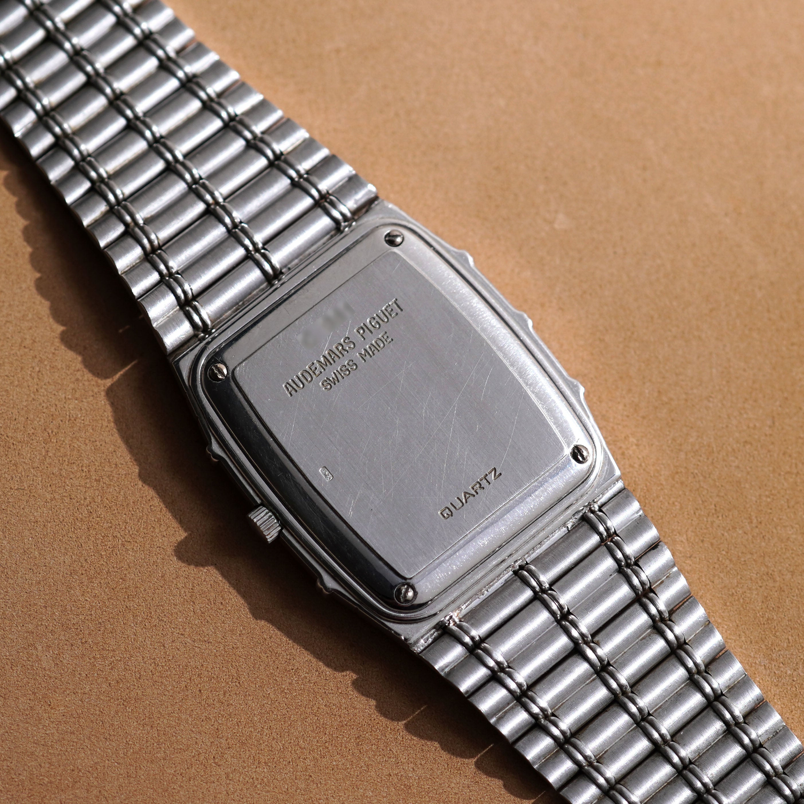 Audemars Piguet Bamboo, Pavé Diamond Dial with Ruby Indexes, White Gold