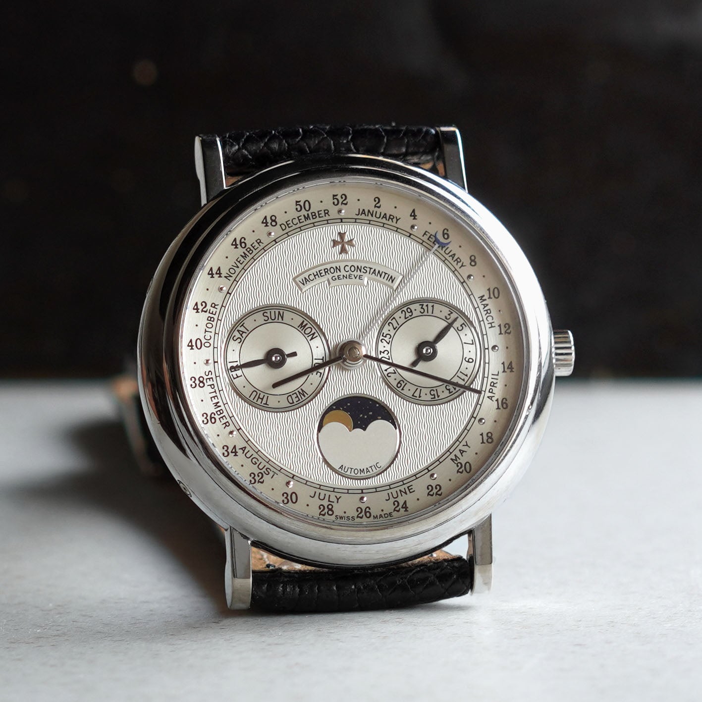 Vacheron Constantin Triple Calendar Moonphase with No. of Weeks Indicator, Ref. 47052, White Gold