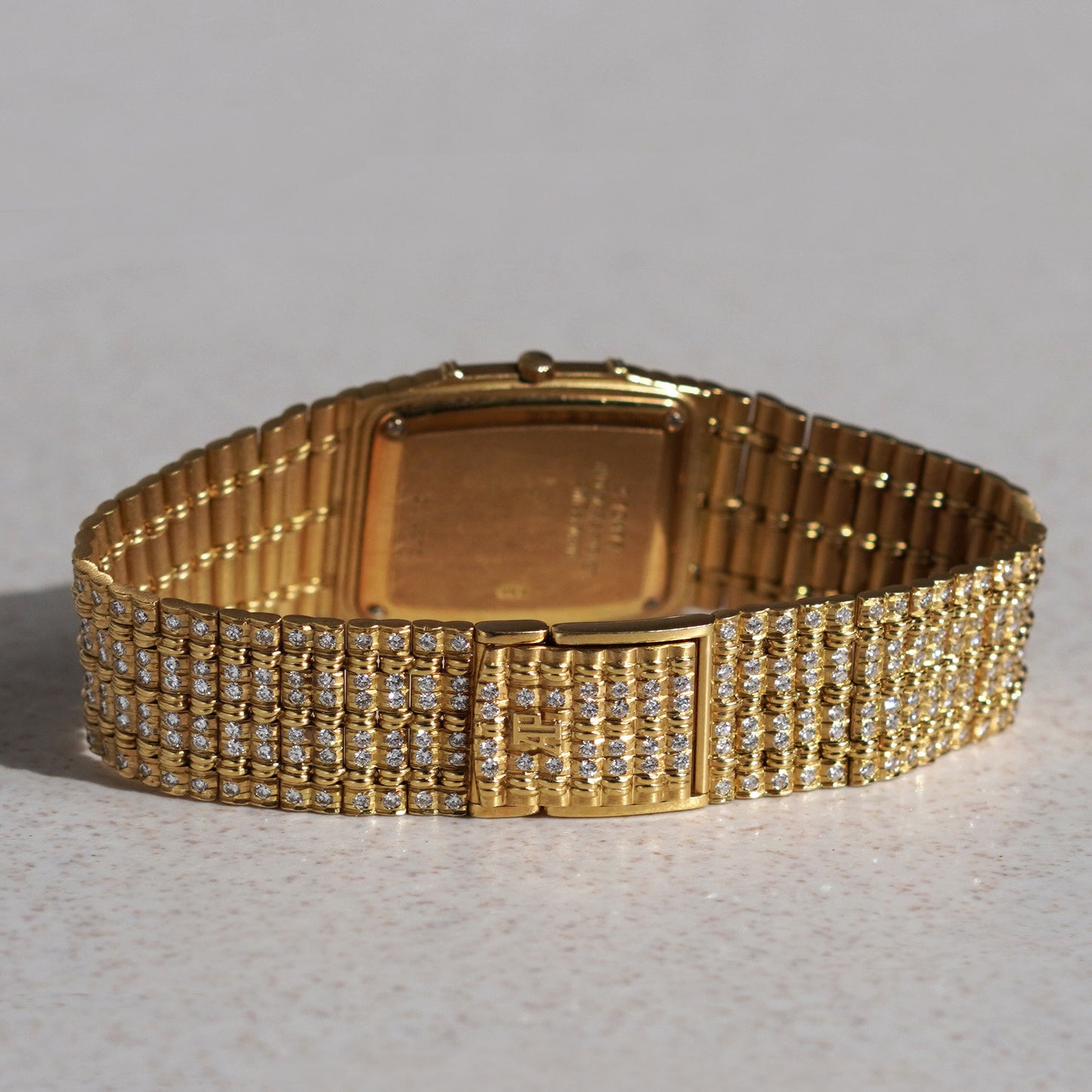 Audemars Piguet Bamboo, Diamond-set with Ruby Indexes, Yellow Gold