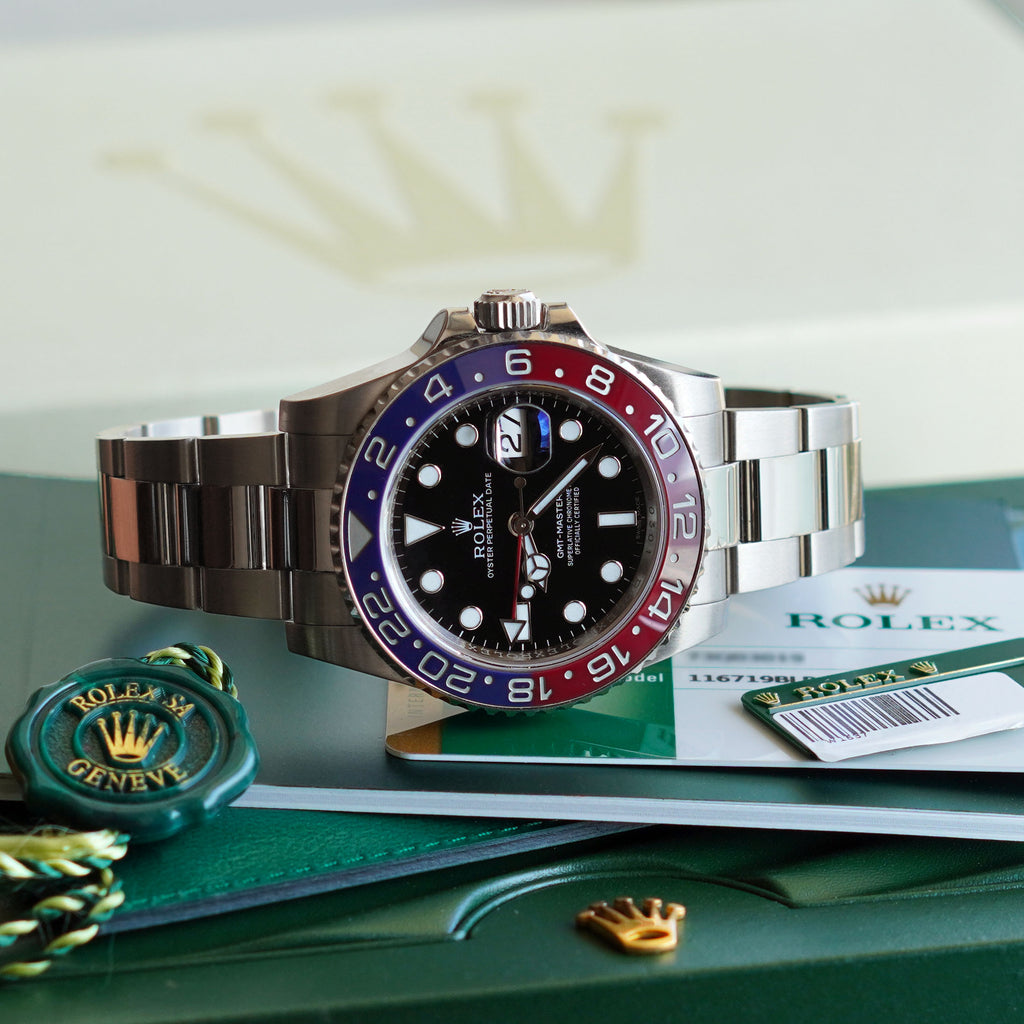 Rolex GMT Master II "Pepsi", Ref. 116719BLRO, White Gold