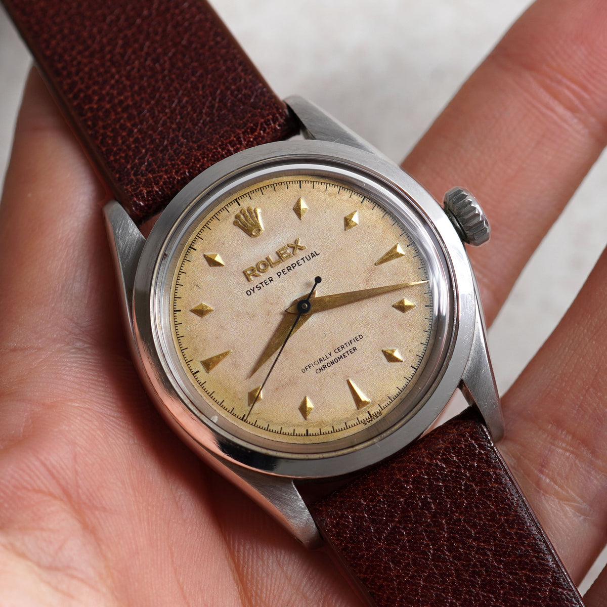 Rolex Oyster Perpetual Semi-Bubbleback, Ref. 6284, Steel