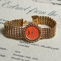 Patek Philippe Bracelet Watch, Coral dial, Ref. 4282/1, Yellow Gold