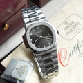 Patek Philippe Nautilus 3800/001, Rare slate grey dial, Steel