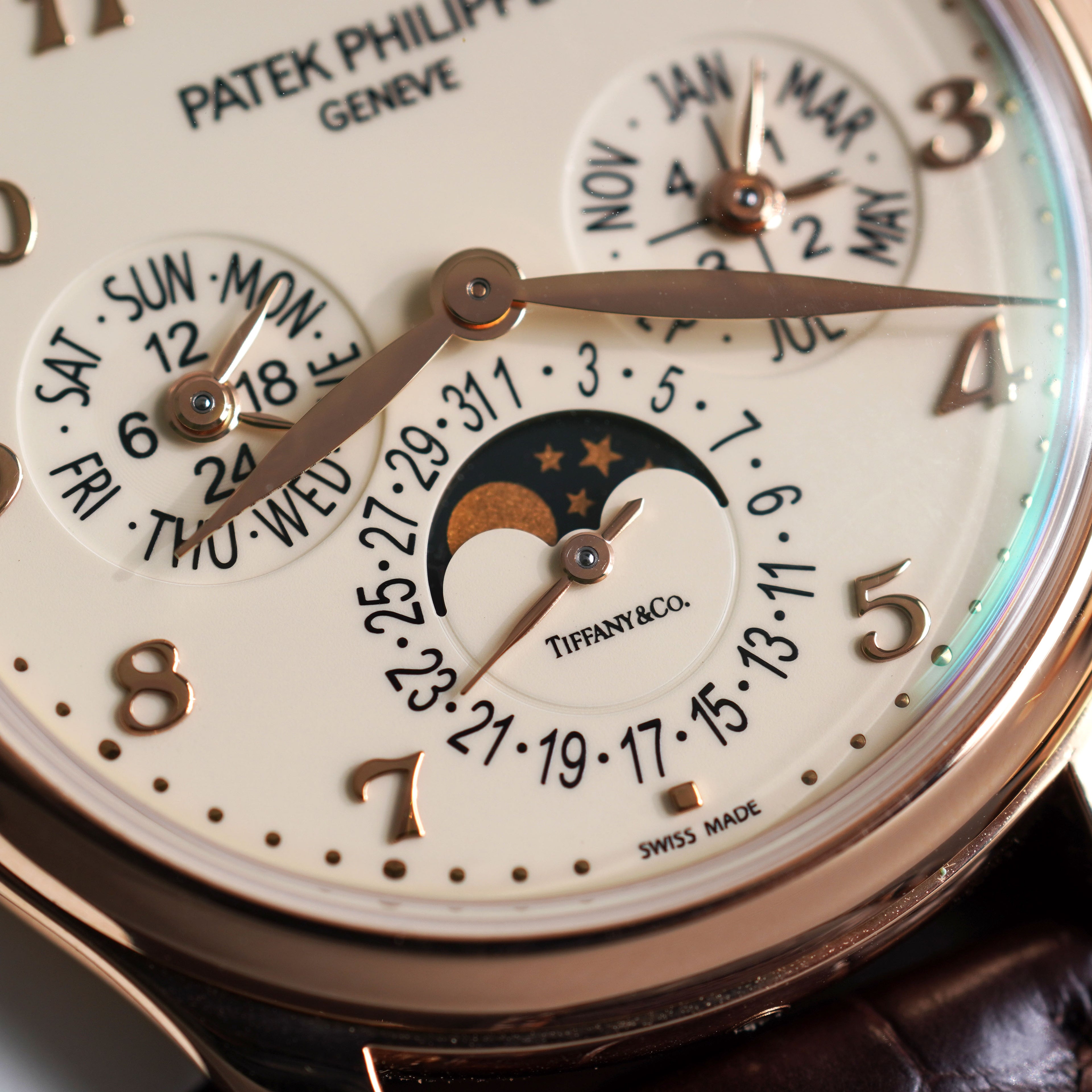Patek Philippe Perpetual Calendar, Signed Tiffany & Co., Ref. 5327R, Rose Gold
