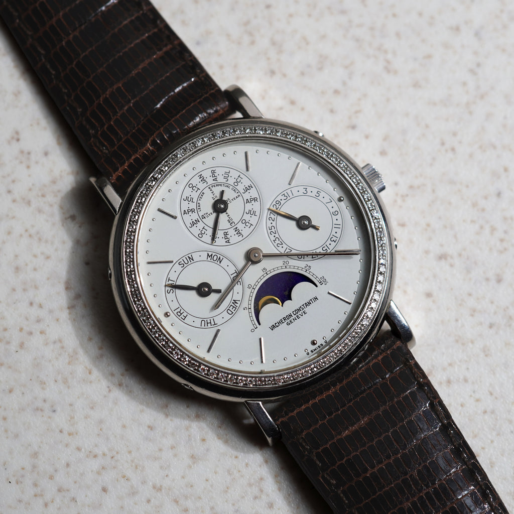 Vacheron Constantin Perpetual Calendar, Factory-set diamond bezel, Ref. 43031/3, Platinum