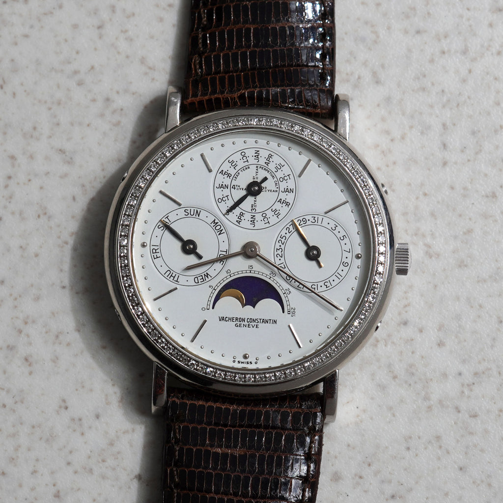 Vacheron Constantin Perpetual Calendar, Factory-set diamond bezel, Ref. 43031/3, Platinum