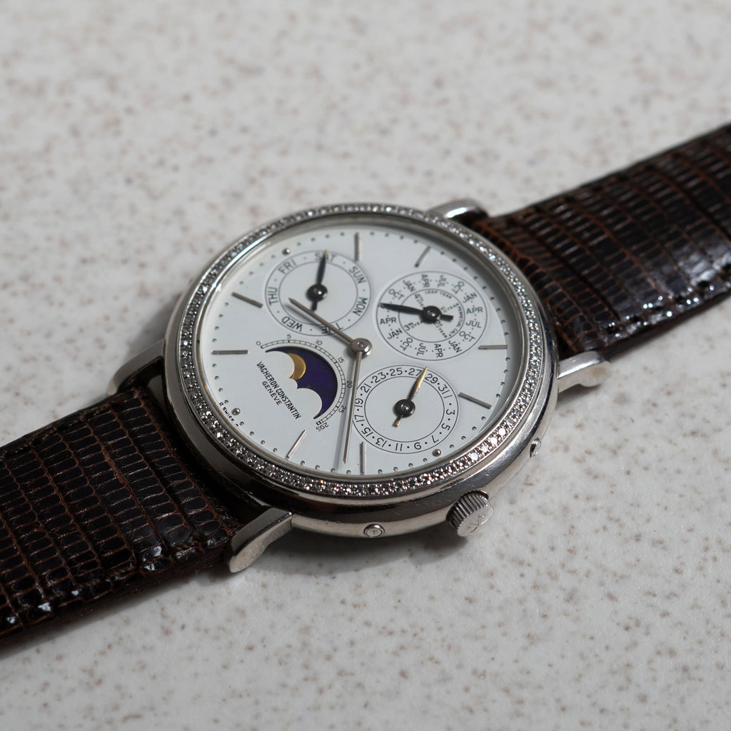 Vacheron Constantin Perpetual Calendar, Factory-set diamond bezel, Ref. 43031/3, Platinum