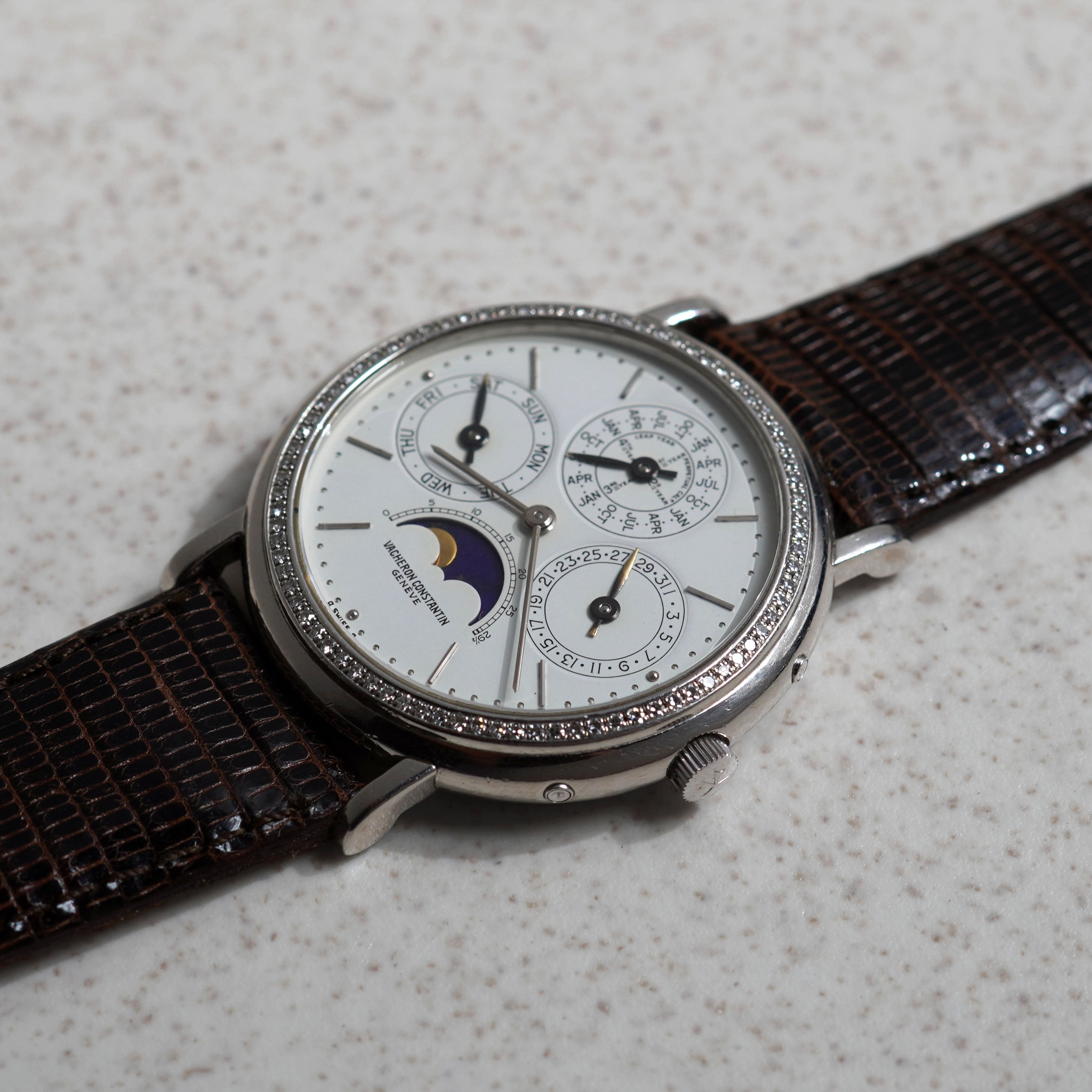 Vacheron Constantin Perpetual Calendar, Factory-set diamond bezel, Ref. 43031/3, Platinum