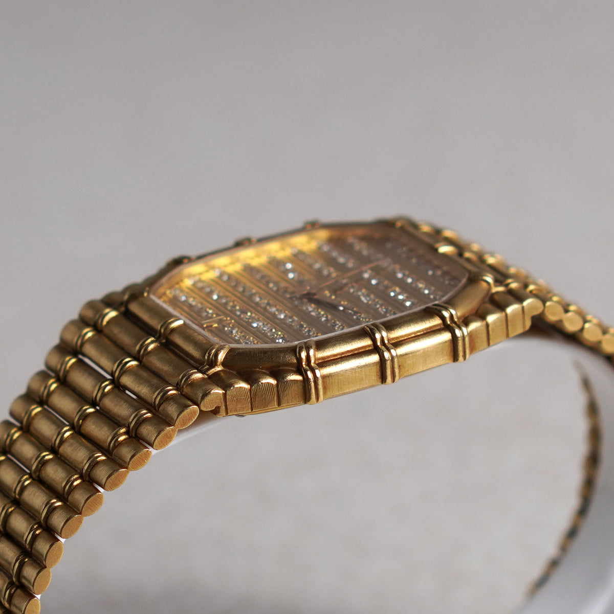 Audemars Piguet Bamboo, Diamond-set with Horizontal Bars Dial, Yellow Gold