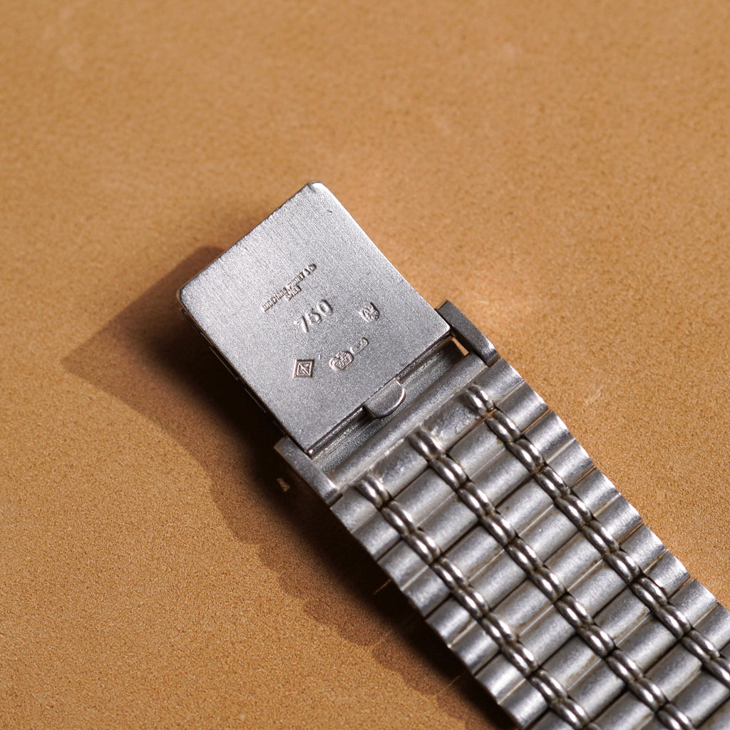 Audemars Piguet Bamboo, Manual wind, AP Logo Diamond Index, White Gold