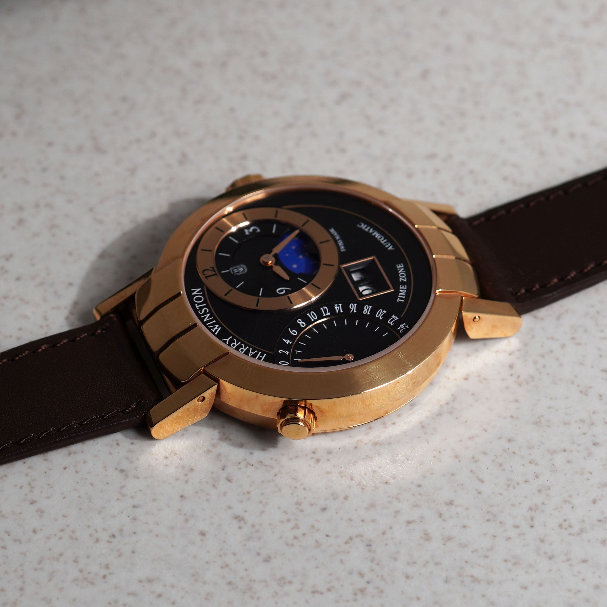 Harry Winston Premier Excenter Timezone, Ref. PRNATZ41, Rose Gold