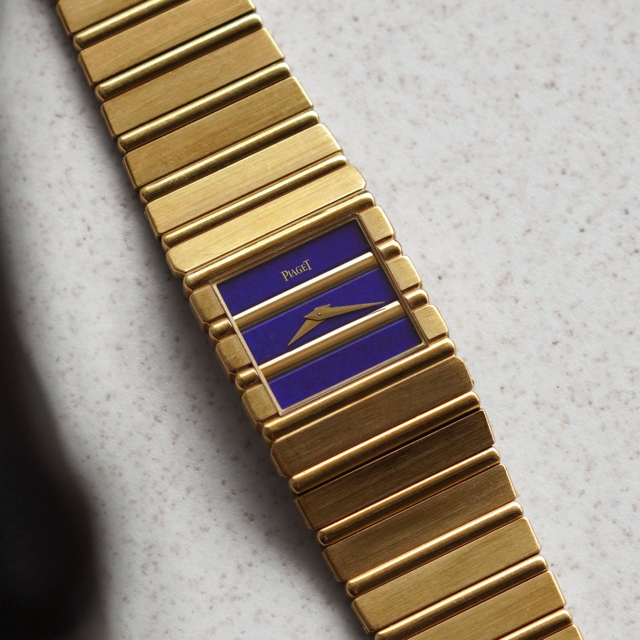 Piaget Polo Square, Lapis Lazuli Dial, Ref. 7131 C701, Yellow Gold