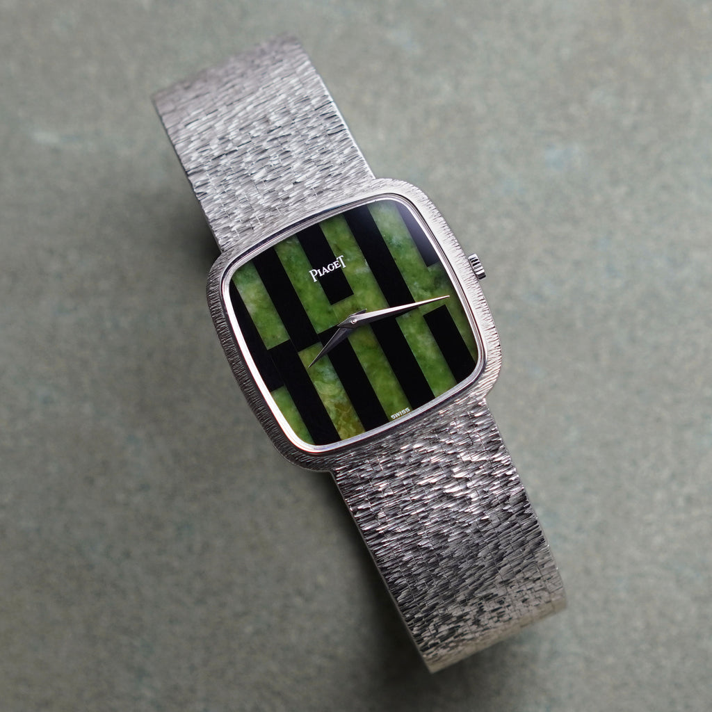 Piaget Ref. 9771 A6, Jade and Onyx Stone Dial, White Gold