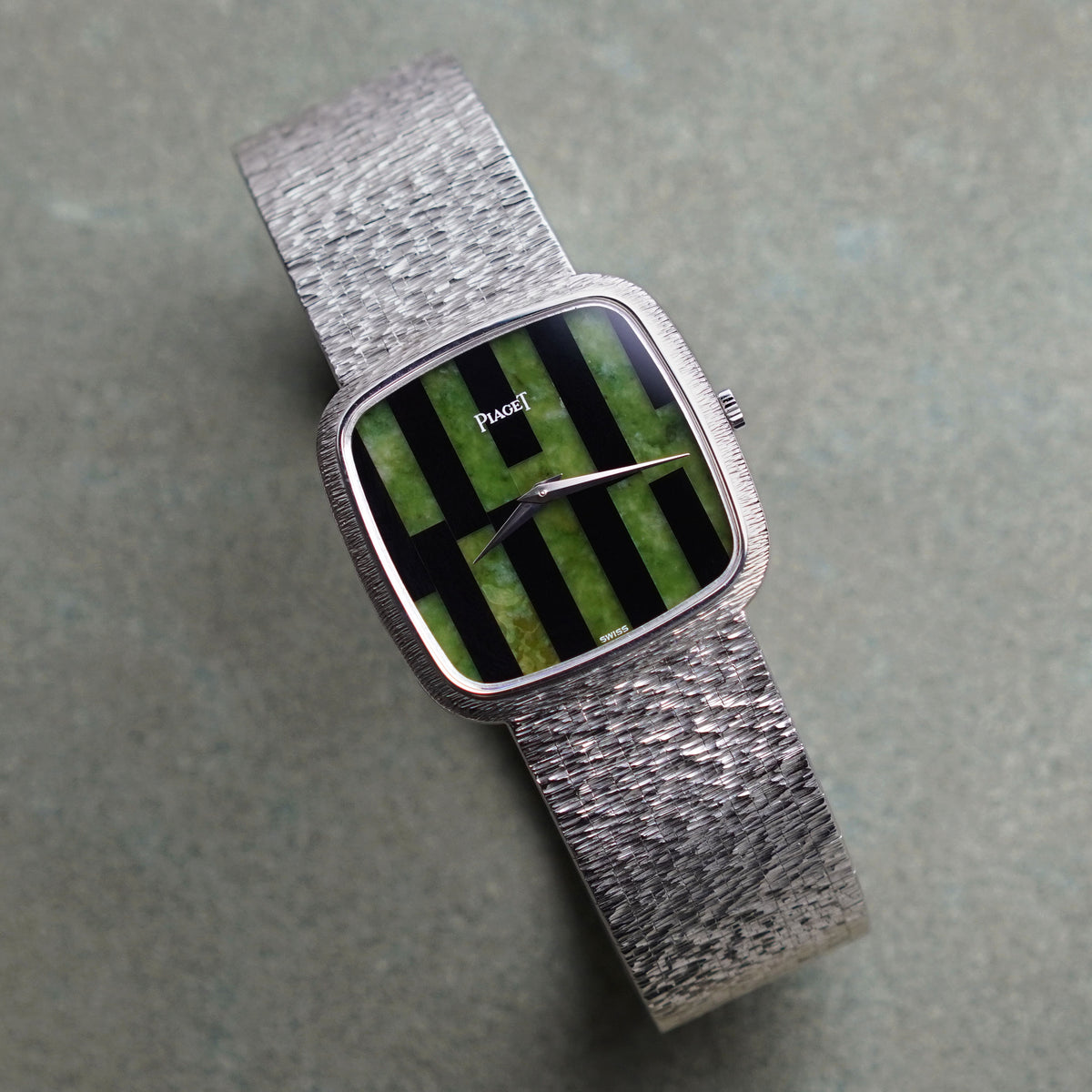 Piaget Ref. 9771 A6, Jade and Onyx Stone Dial, White Gold