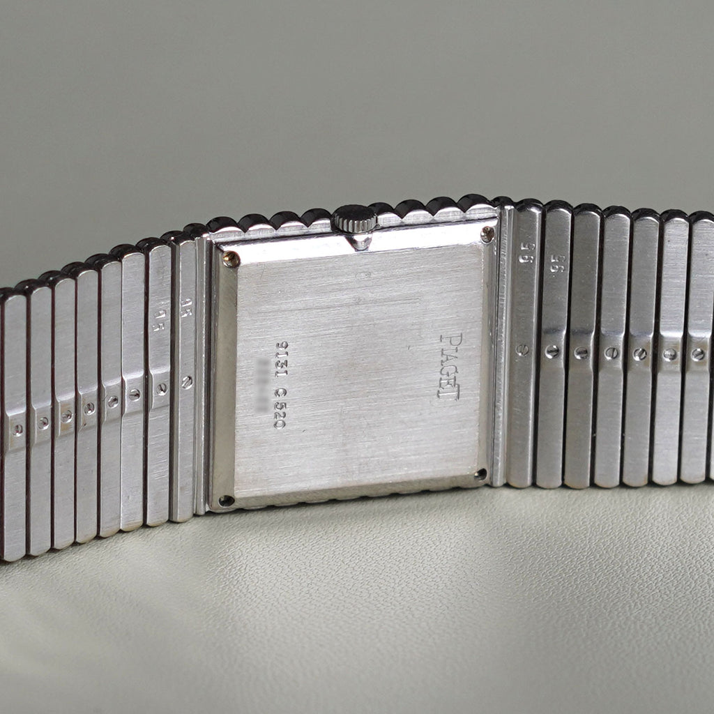 Piaget Emperador, Factory-Set Diamond Dial with Blue Sapphires, Ref. 9131C520, White Gold