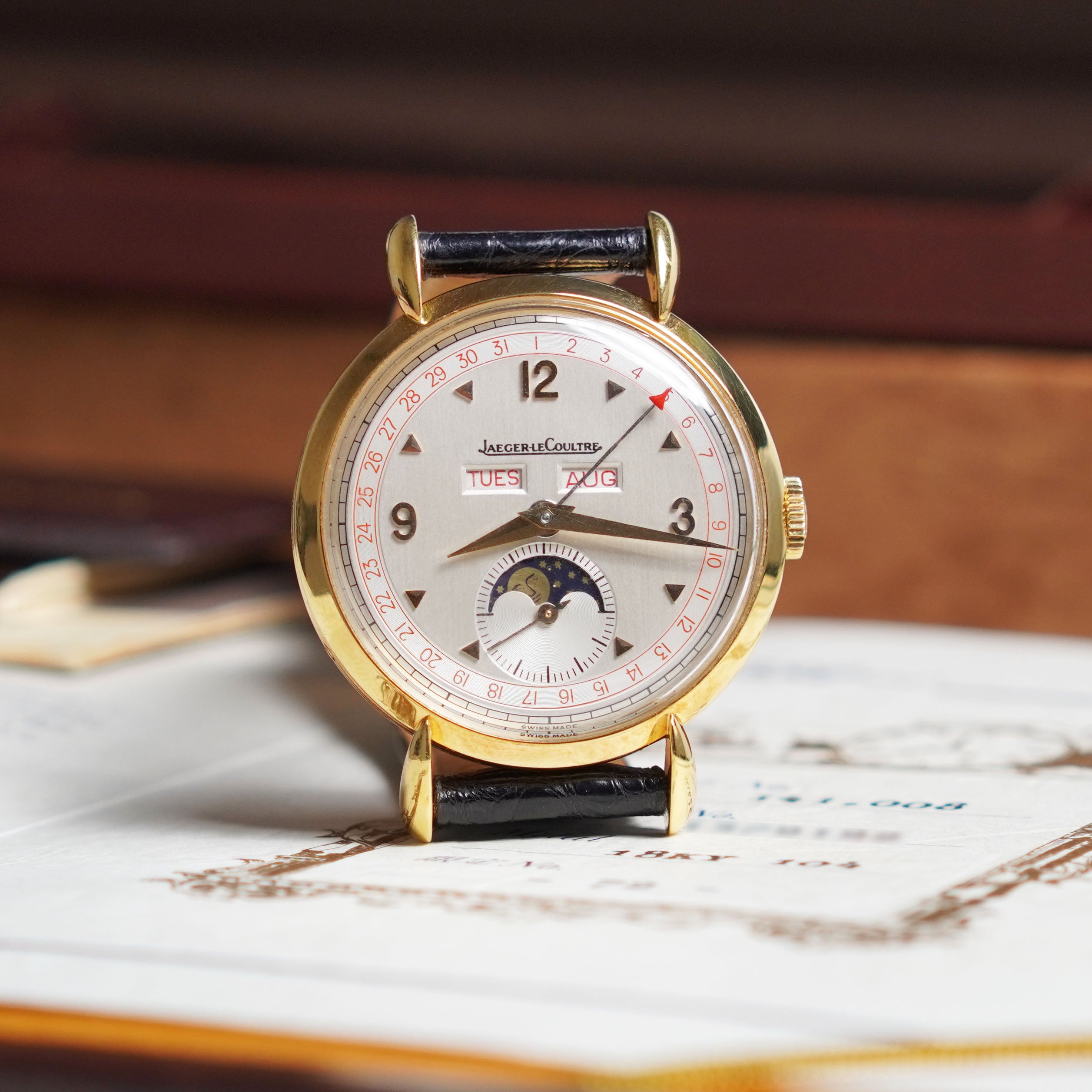 Jaeger-LeCoultre Triple Calendar Moonphase, 150th Anniversary Limited Edition, Ref. 141.008, Yellow Gold
