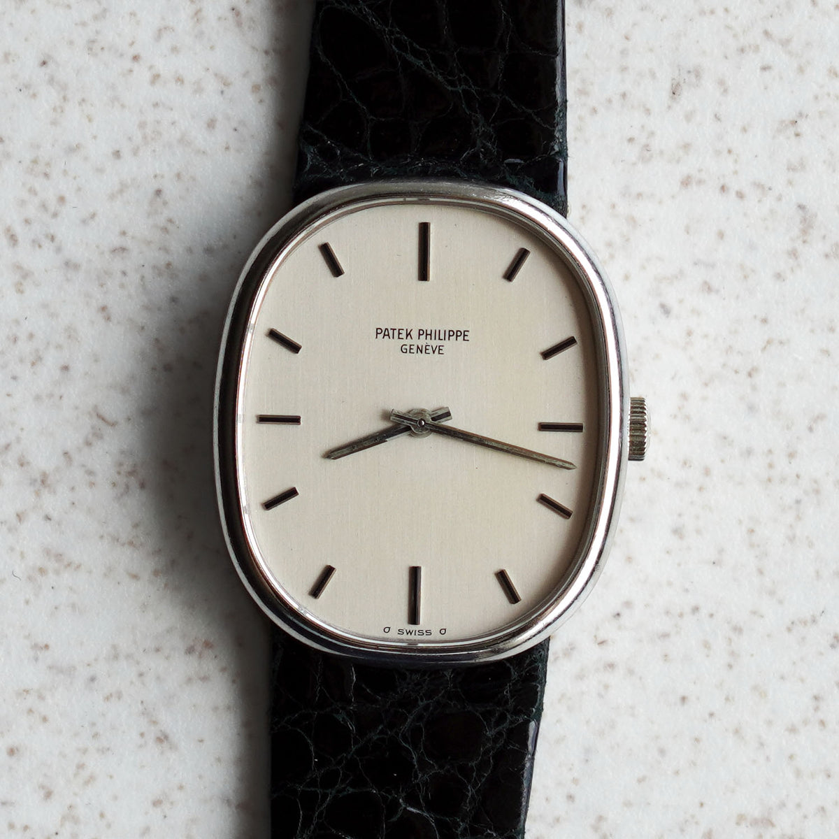 Patek Philippe Ellipse Silver Sigma Dial, Ref. 3648, White Gold