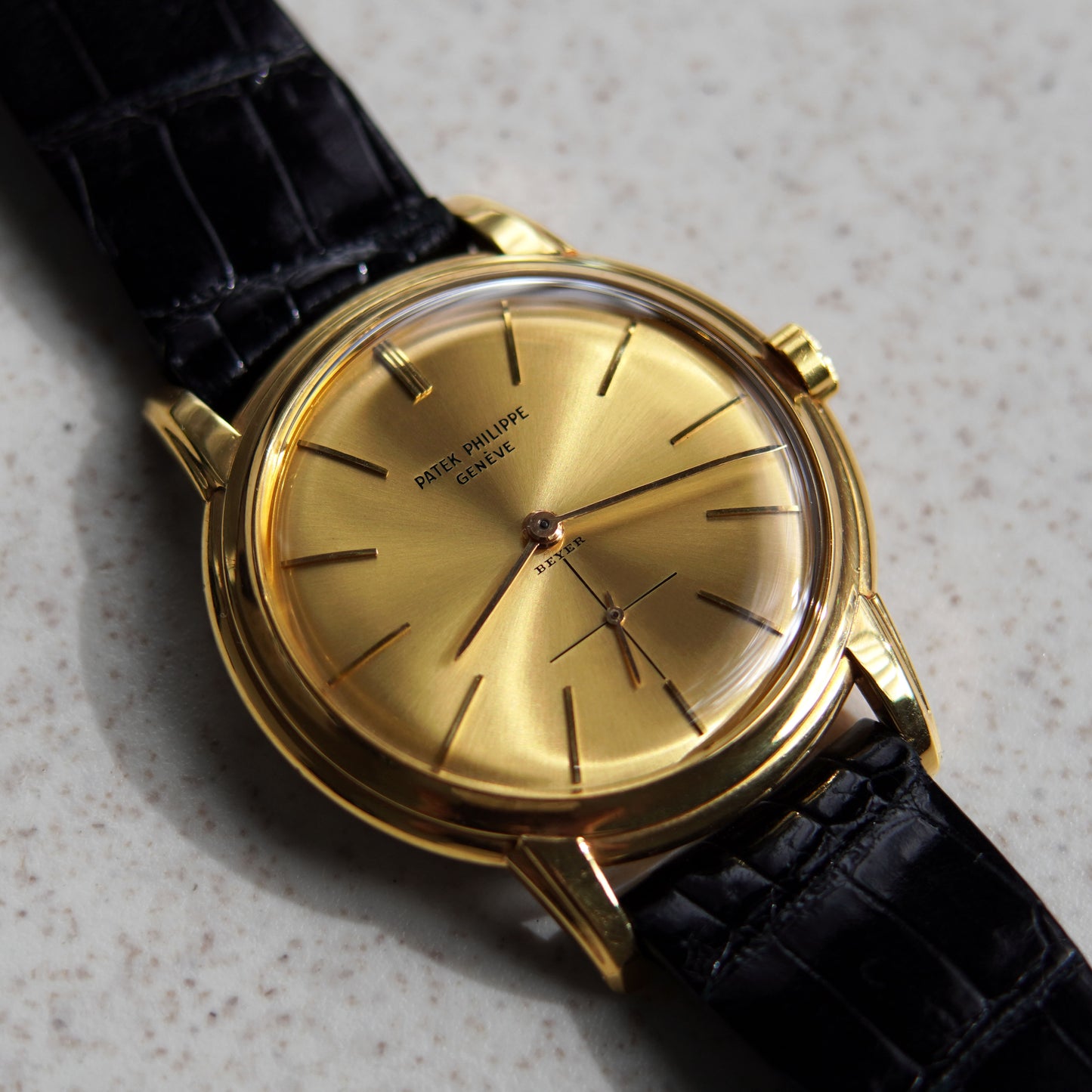 Patek Philippe Calatrava, Double-signed "Beyer", Yellow Gold