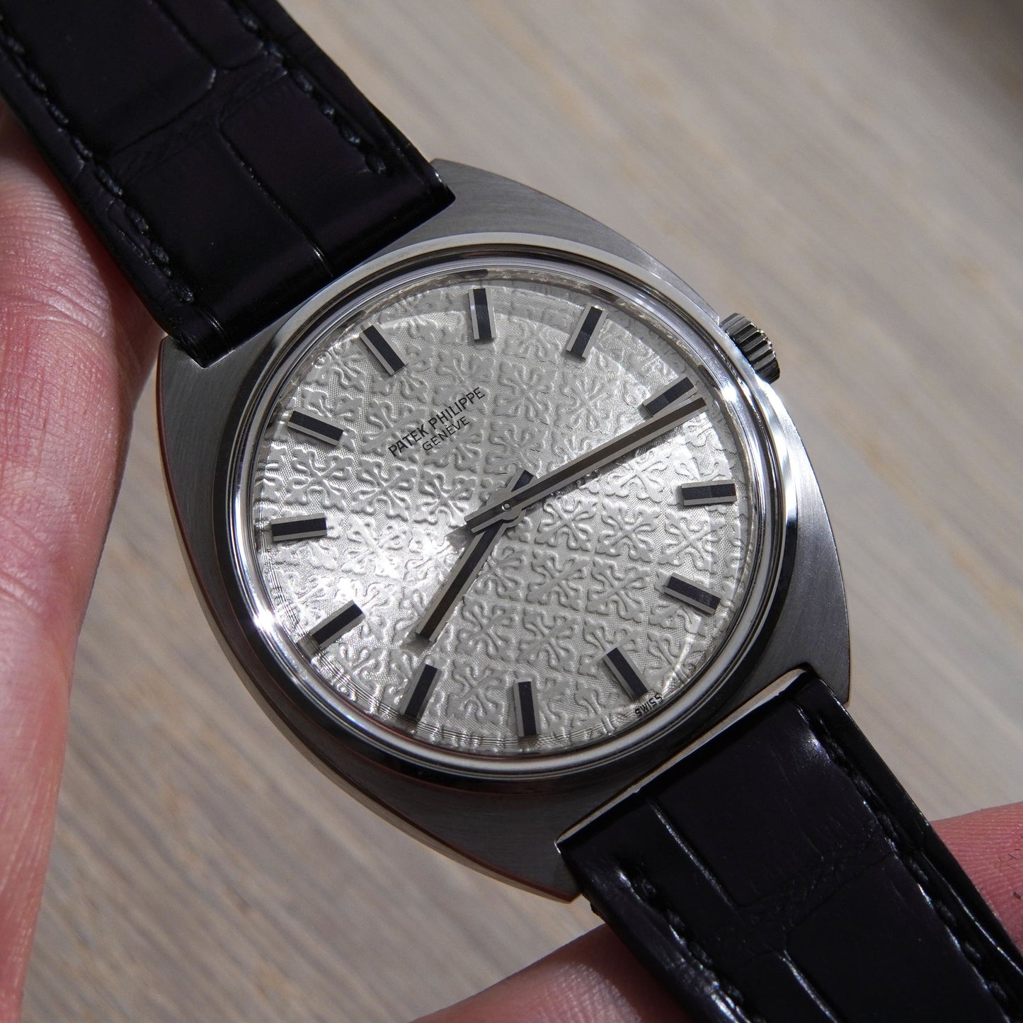 Patek Philippe Calatrava, "Calatrava cross" dial, Steel