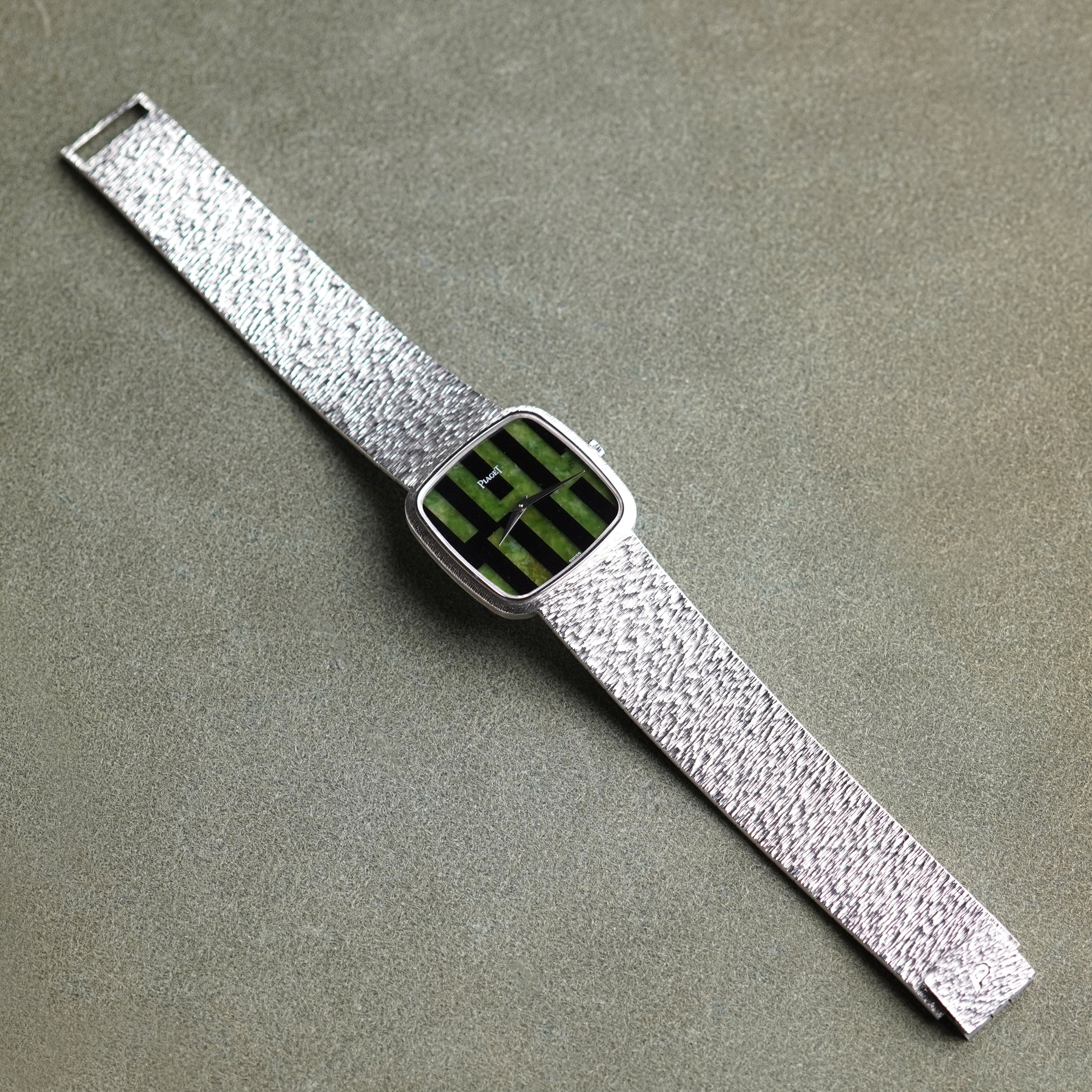 Piaget Ref. 9771 A6, Jade and Onyx Stone Dial, White Gold