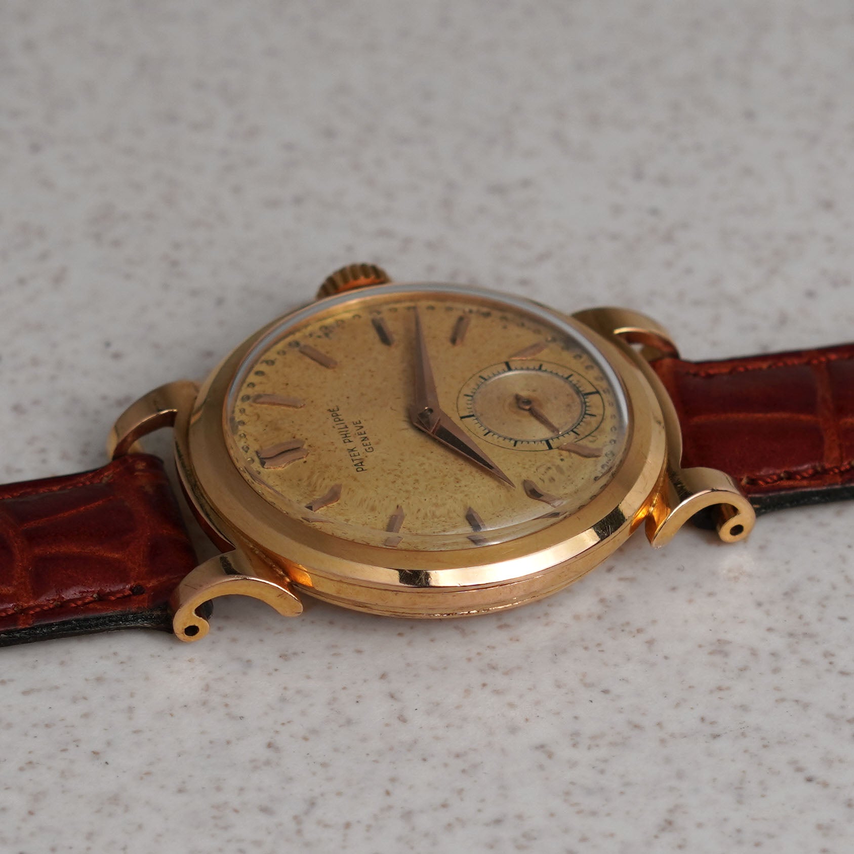 Patek Philippe Ref. 1491, "Riccio" Scroll Lugs, Pink Gold