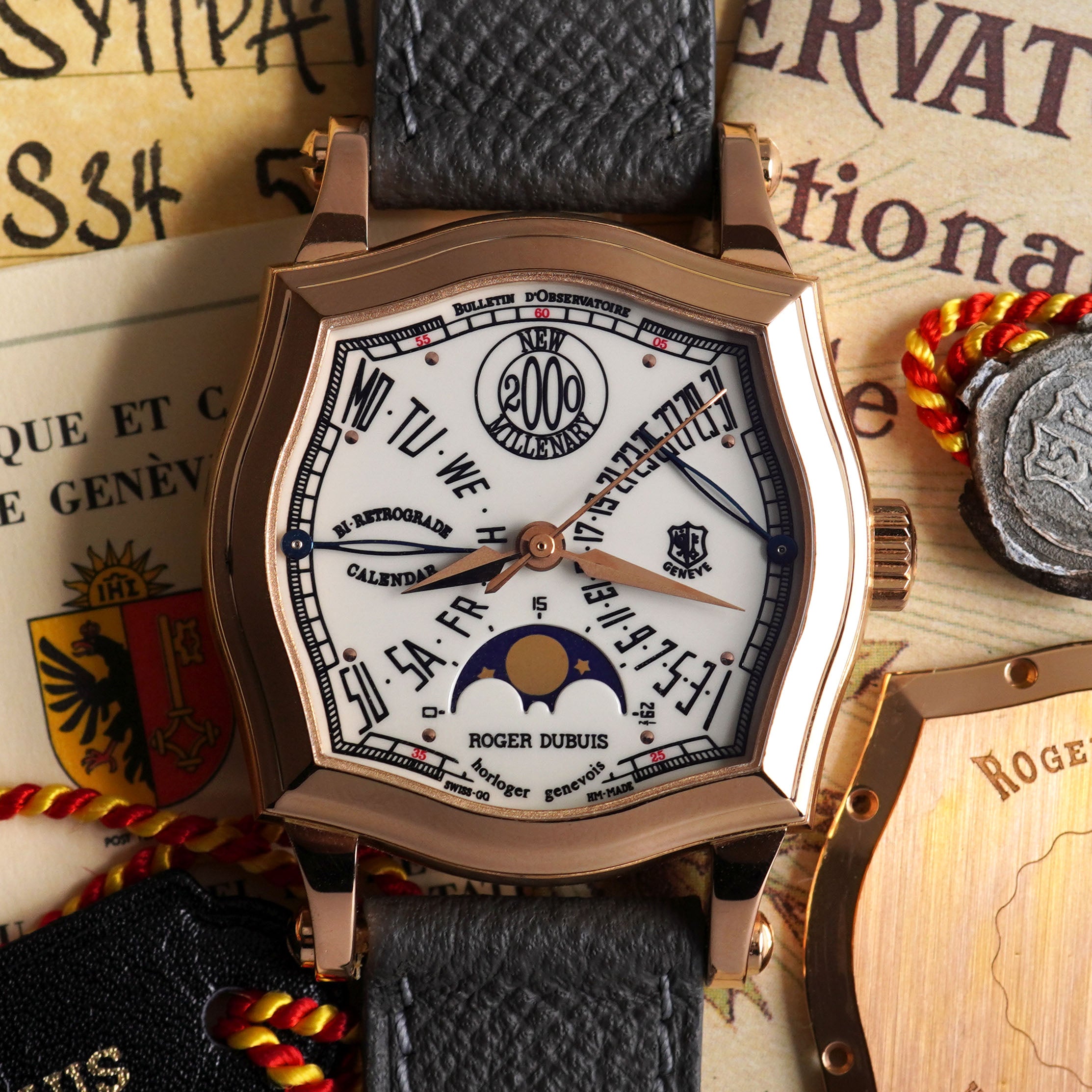 Roger Dubuis Sympathie Bi-Retrograde Calendar and Moonphase, Ref. S34 5740 5, Rose Gold