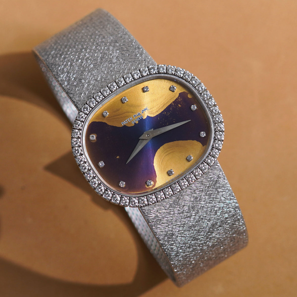Patek Philippe Ellipse, "Tropical" blue dial, Ref. 3545/5, White Gold