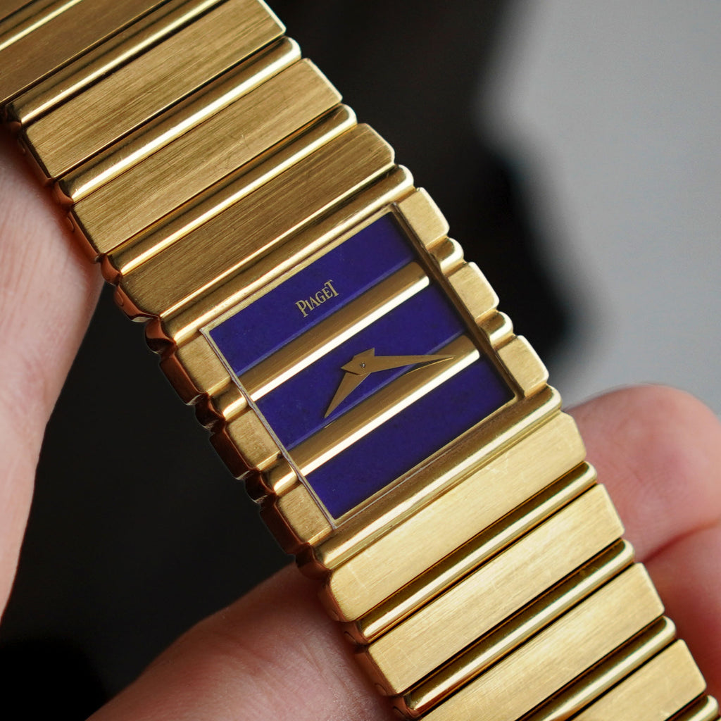 Piaget Polo Square, Lapis Lazuli Dial, Ref. 7131 C701, Yellow Gold