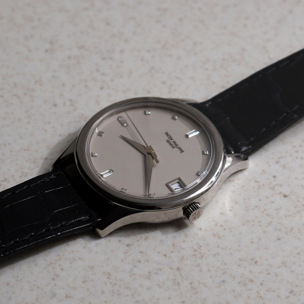 Patek Philippe Calatrava, Ivory dial, Diamond markers, Ref. 3998P, Platinum
