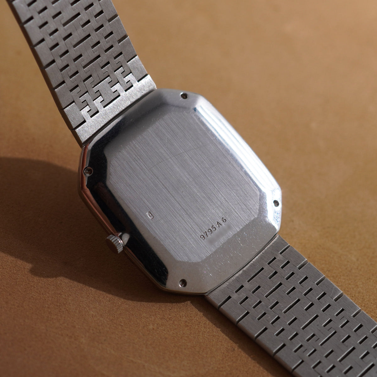 Piaget Octagonal Bracelet Watch, Ref. 9795 A6, Onyx and Lapis Lazuli dial, Factory diamonds, White Gold