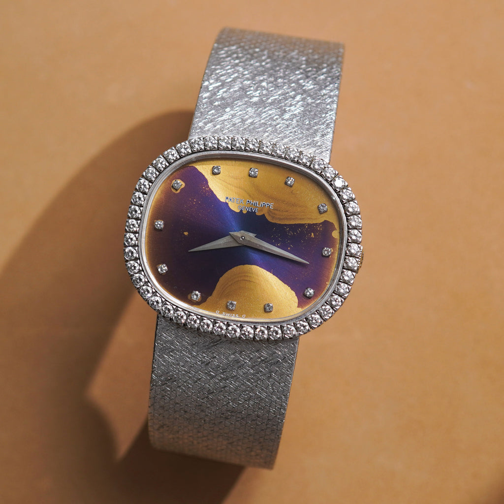 Patek Philippe Ellipse, "Tropical" blue dial, Ref. 3545/5, White Gold