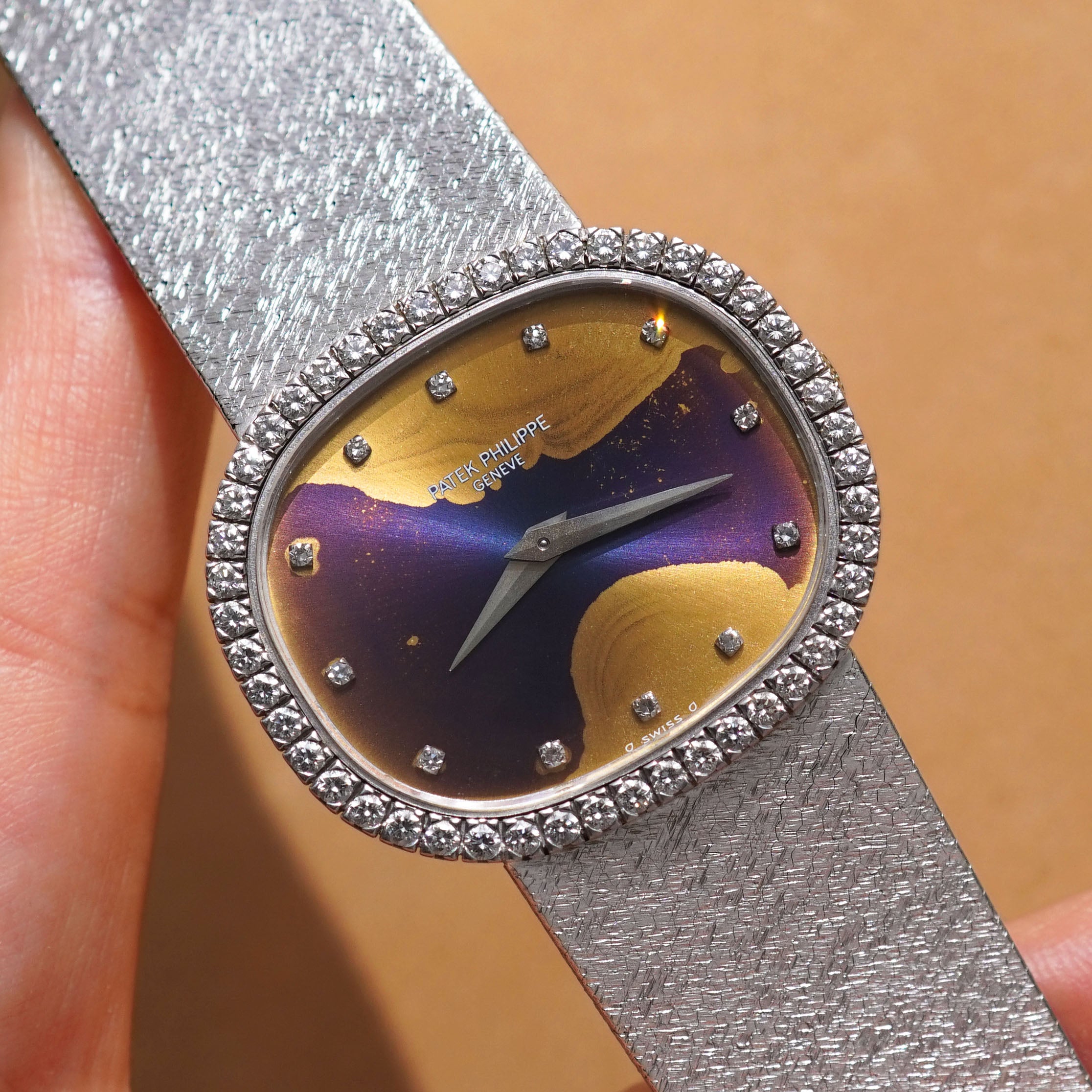 Patek Philippe Ellipse, "Tropical" blue dial, Ref. 3545/5, White Gold